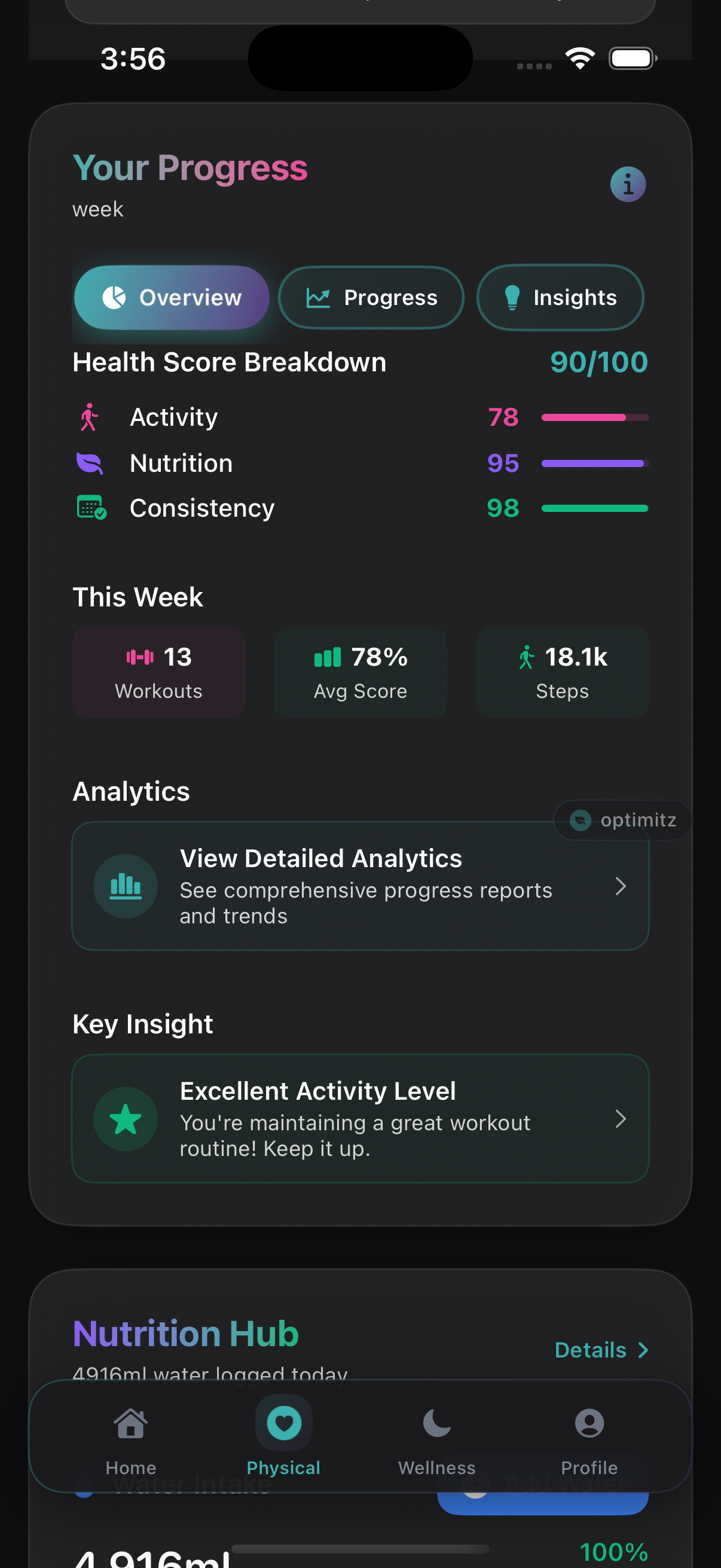 Dark Theme - Physical Tracking