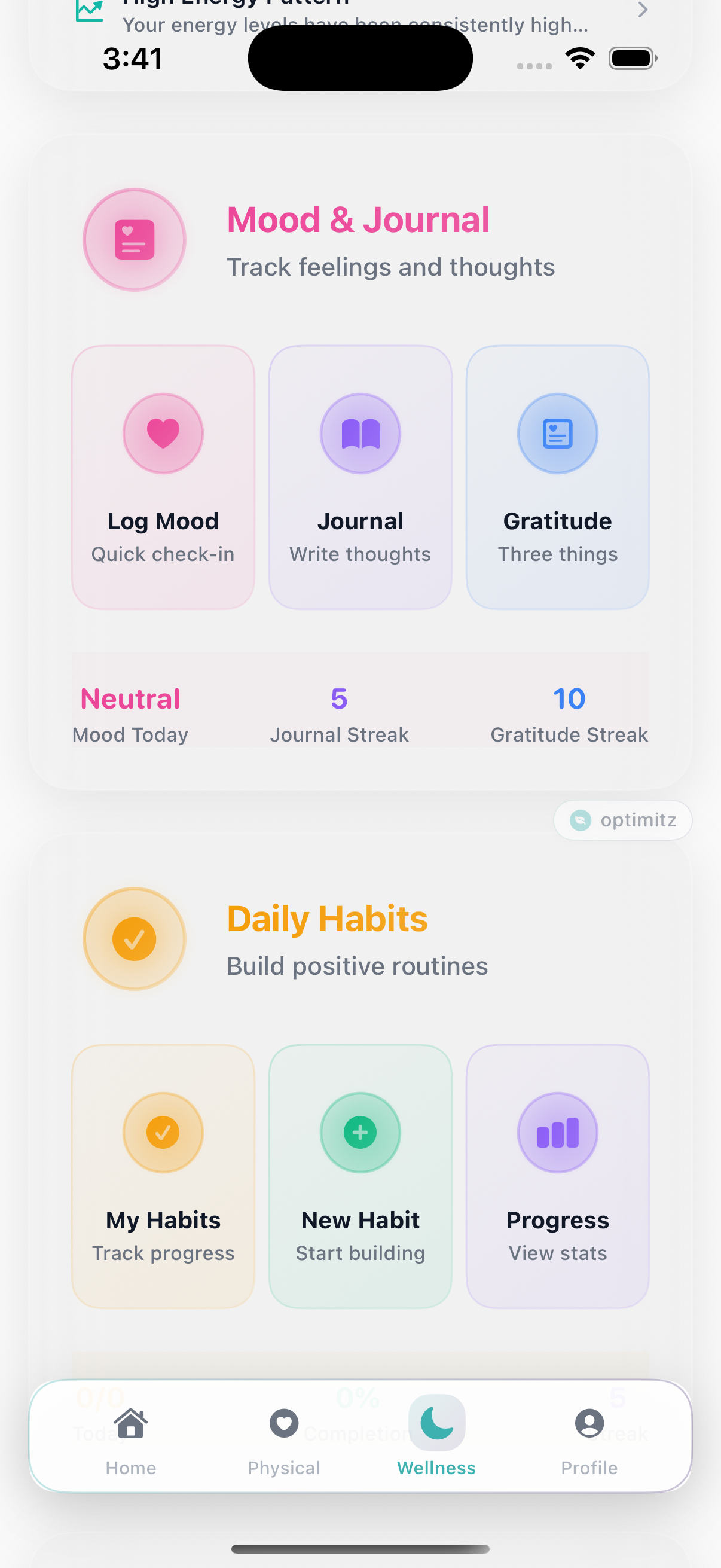Light Theme - Health Journal