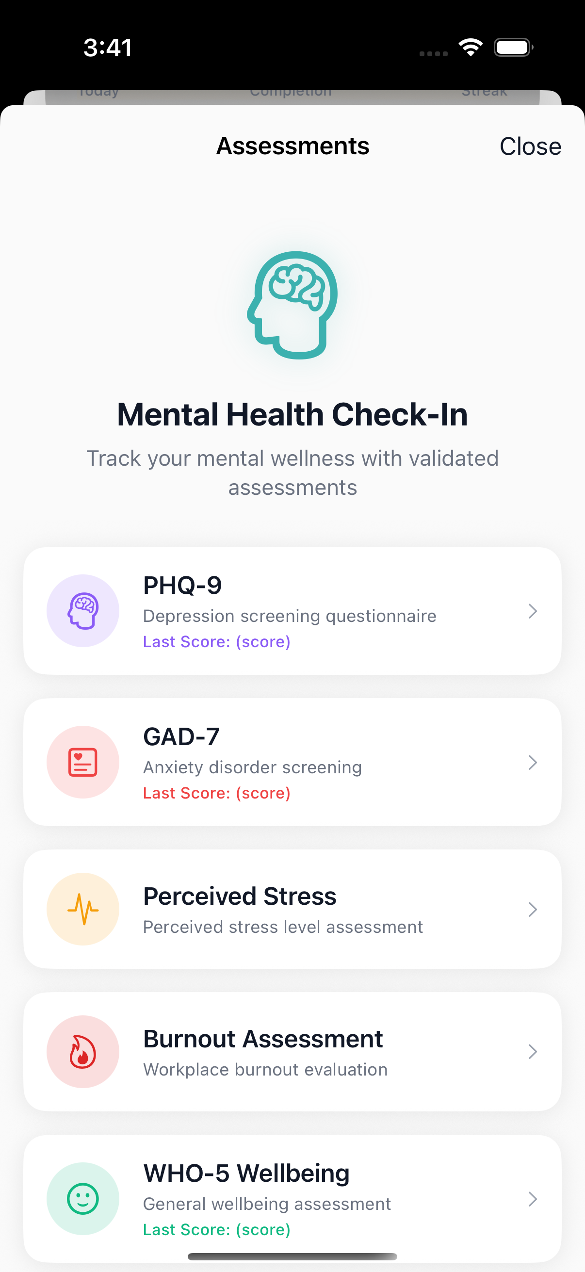 Light Theme - Mental Health Check