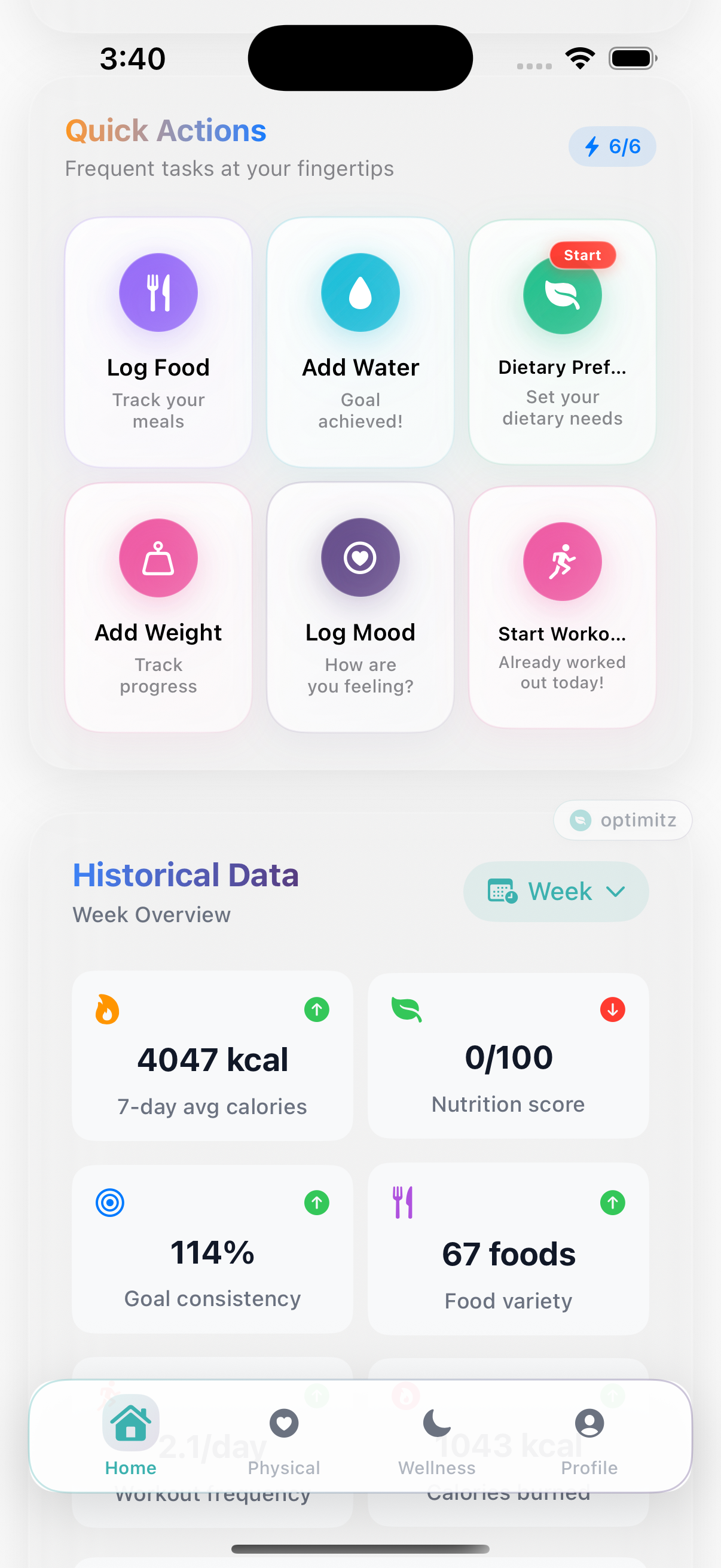 Light Theme - Quick Actions