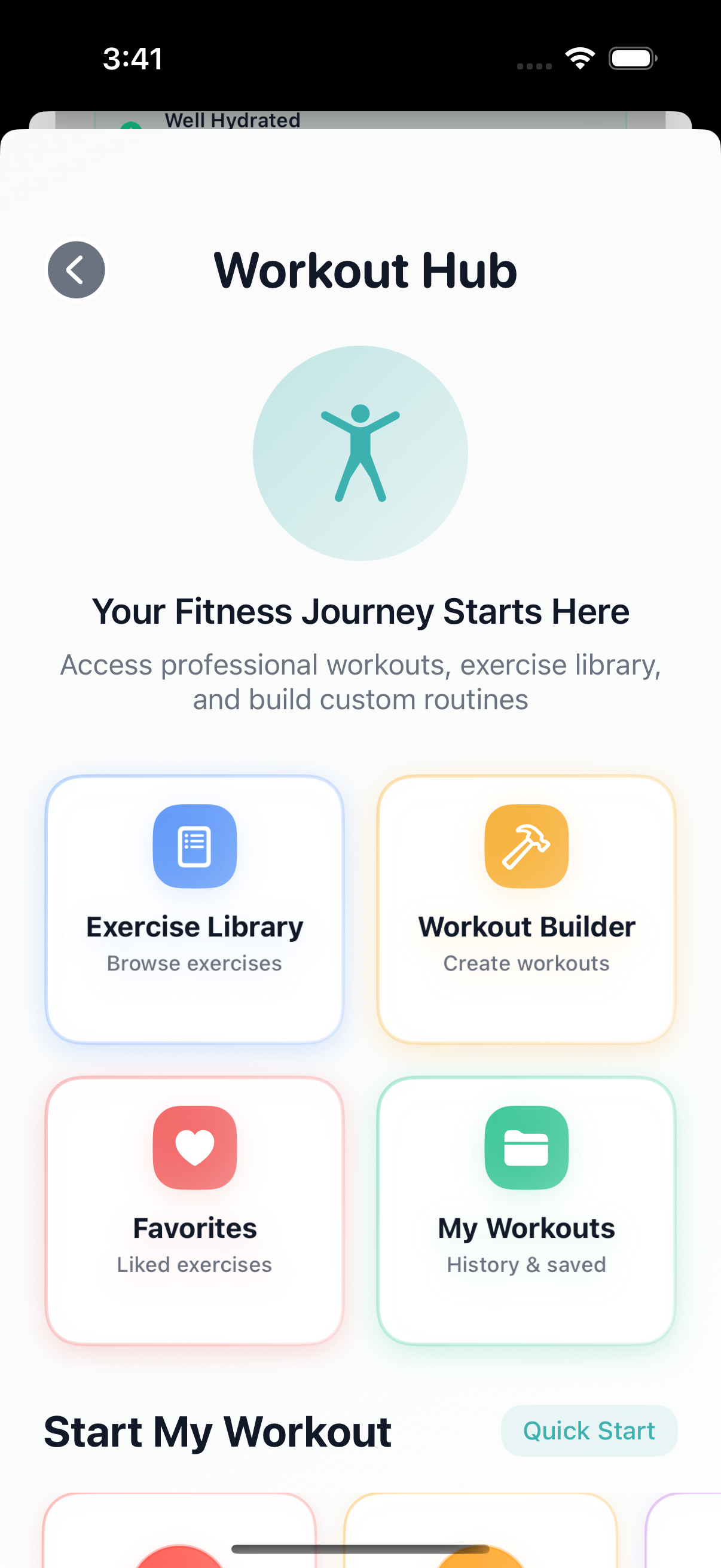 Light Theme - Workout Tracking